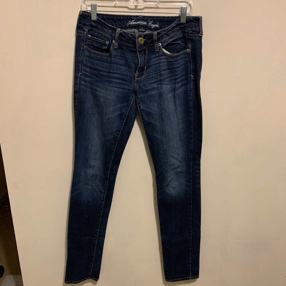 Blue American Eagle low waist skinny jeans